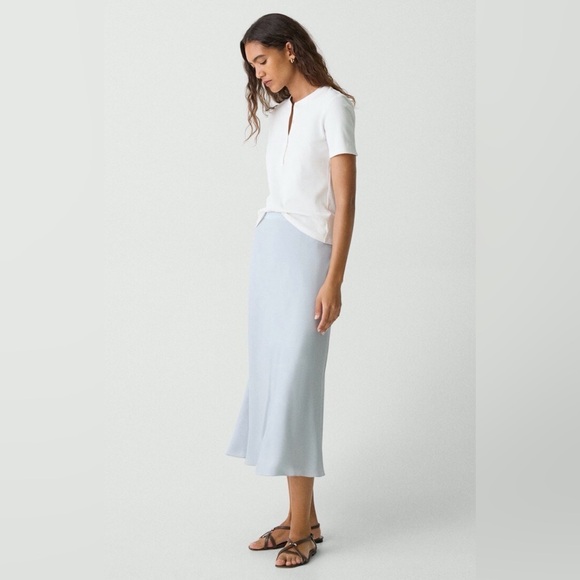 Theory | Midi Pull-On Skirt in Silk Georgette, Size S, NWT - Picture 4 of 11